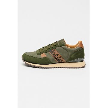 Pantofi sport Cosmos cu logo lateral - Maro/Kaki inchis