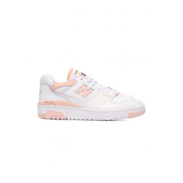 Pantofi sport dama -  Piele naturala - Alb/Roz
