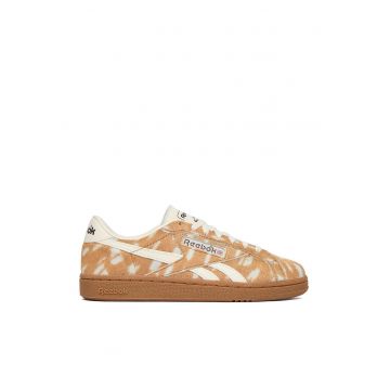 Pantofi sport dama -  piele naturala - animal print - maro/bej