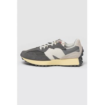 Pantofi sport de piele intoarsa cu detalii logo 327 - Galben pal/Alb optic/Gri inchis