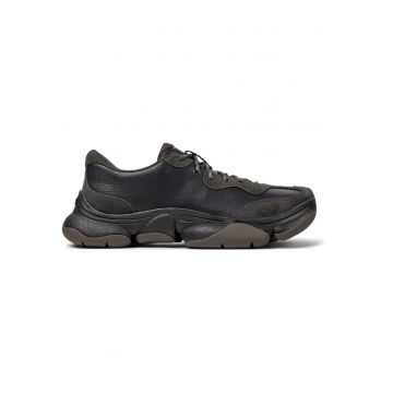 Pantofi sport uni de piele ecologica - Negru