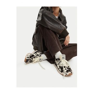 Tenisi dama  multicolor - piele naturala - material interior textil -