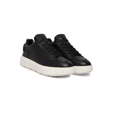 Tenisi dama -  piele naturala - negru - material sintetic