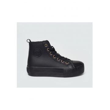 Tenisi flatform inalti - din piele ecologica