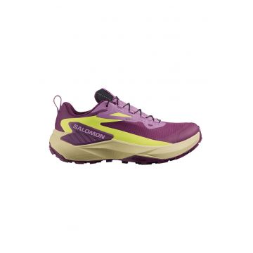Pantofi Genesis cu tehnologie Gore-Tex - pentru alergare pe teren accidentat - Roz fandango/Verde lime/Violet pruna