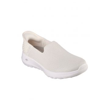 Pantofi slip-on de plasa tricotata - Alb murdar