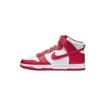 Pantofi sport barbati -  Dunk High - rosu si alb - material rezistent