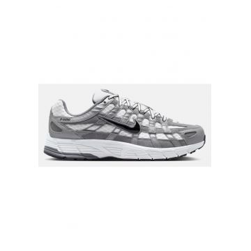 Pantofi sport cu insertii de piele intoarsa P-6000 - Alb/Gri