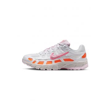 Pantofi sport cu insertii de plasa - Alb/Portocaliu/Roz