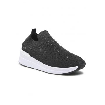 Pantofi sport dama -  negru - textil -