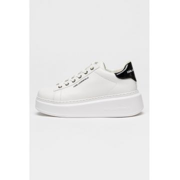 Pantofi sport din piele cu talpa flatform Anakapri - Alb