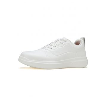 Pantofi sport din piele ecologica - Alb