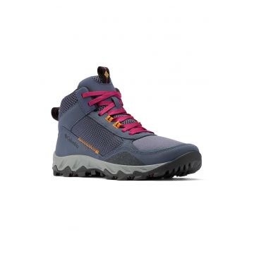 Pantofi sport high-top cu insertii de plasa - pentru trekking Flow Center - Albastru prafuit/Lila pal/Roz