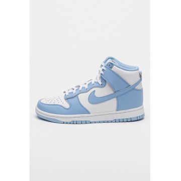 Pantofi sport high-top de piele Dunk - Alb/Albastru deschis