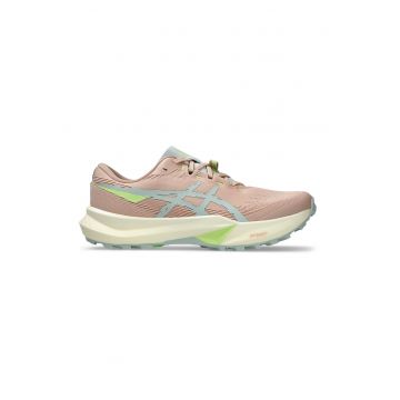 Pantofi sport pentru alergare Fuji Lite 6 - Albastru prafuit/Verde lime/Roz prafuit