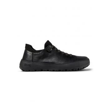 Pantofi sport uni de piele Peu Serra - Negru
