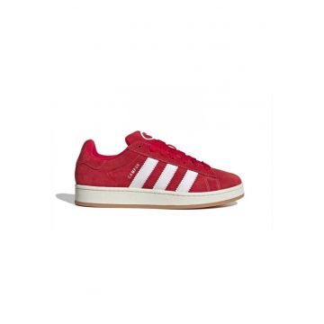 Pantofi sport unisex din piele intoarsa Campus 00s - Rosu