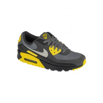 Pantofi sport barbati - DM0029 -  Piele naturala - 42 EU - Alb/Gri/Galben - Gri