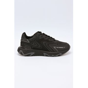 Pantofi sport cu garnituri din material textil - Negru