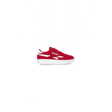 Pantofi sport dama  EO-CLUB C DOUBLE REVENGE - rosu - piele naturala - sireturi