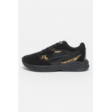 Pantofi sport de piele ecologica cu insertii de material textil X-Ray Speed Lite - Auriu/Negru