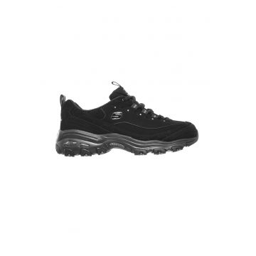 Pantofi sport de piele ecologica si piele D'Lites Play - Negru