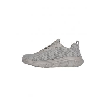 Pantofi sport de plasa cu insertii din material sintetic Chill Edge - Maro taupe deschis