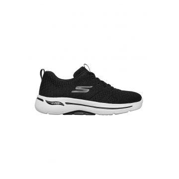 Pantofi sport de plasa tricotata GOwalk Arch Fit - Unify - Alb/Negru