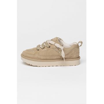 Pantofi sport din piele intoarsa si plasa Lo Lowmel - Kaki