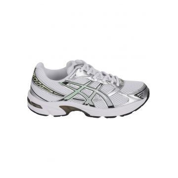 Pantofi sport din plasa cu garnituri din material sintetic Gel-1130 - Argintiu/Verde menta