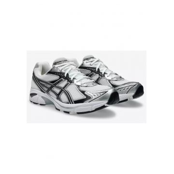Pantofi sport unisex cu detalii metalizate GT-2160 - Alb/Negru/Argintiu