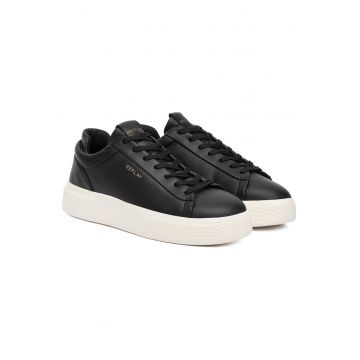 Tenisi barbati -  Black 003 - piele naturala - Negru