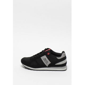 Pantofi sport de piele ecologica cu logo