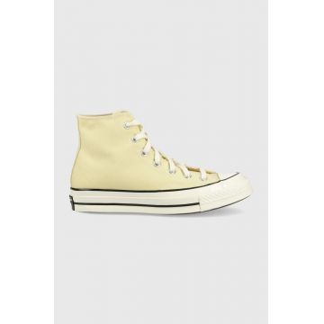 Converse tenisi Chuck 70 Hi femei, culoarea galben