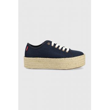 Levi's tenisi Tijuana 2.0 Espedrille femei, culoarea albastru marin