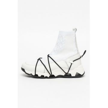 Pantofi sport high-cut cu detalii din piele Epic