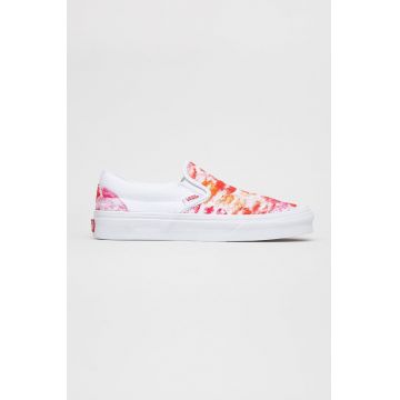 Vans tenisi Ua Classic Slip-on femei, culoarea alb