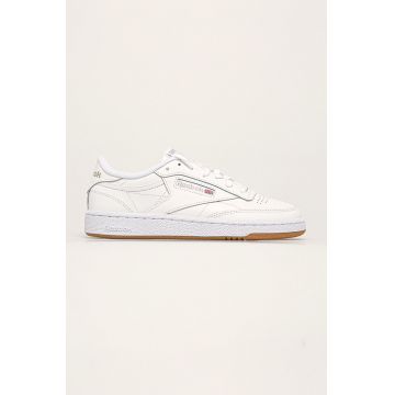 Reebok Classic sneakers din piele CLUB C 85 culoarea alb