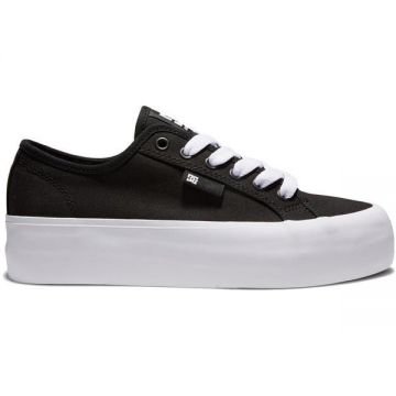 Tenisi femei DC Shoes cu platforma Manual Platform ADJS300280-BKW, 36.5, Negru