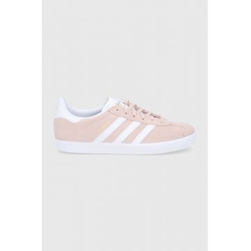 Adidas Originals Pantofi de piele întoarsă Gazelle H01512 culoarea roz, cu toc plat