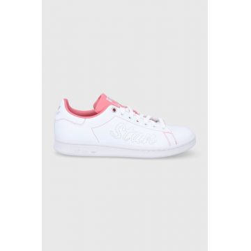 Adidas Originals Pantofi Stan Smith FY5465 culoarea alb, cu toc plat