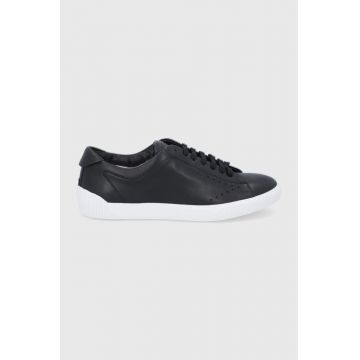 Hugo Ghete de piele culoarea negru, cu toc plat