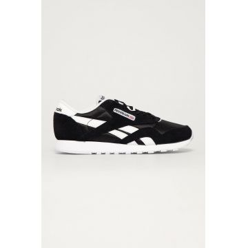 Reebok Pantofi FV4506 culoarea negru, cu toc plat FV4506-BLK/WHT