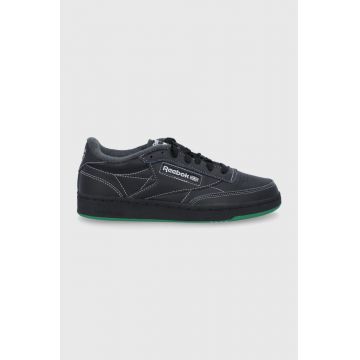 Reebok Classic Pantofi Club C 85 culoarea negru, cu toc plat, GX8318 GX8318-CBLK/VCRD