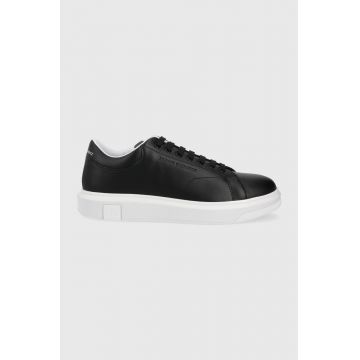 Armani Exchange sneakers din piele culoarea negru