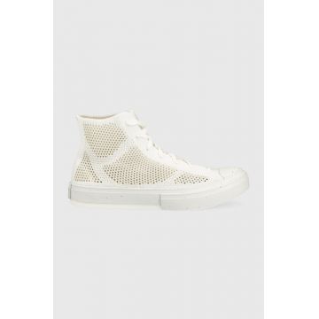 Converse teniși Chuck 70 Redux Hi culoarea alb A00454C.WHT-OPT.WHT