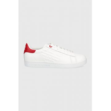 EA7 Emporio Armani sneakers din piele culoarea alb