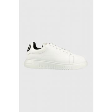 Emporio Armani sneakers din piele culoarea alb