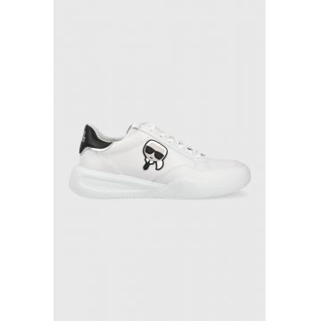 Karl Lagerfeld sneakers din piele KAPRI RUN culoarea alb