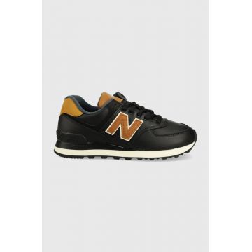 New Balance sneakers din piele Ml574omd culoarea negru
